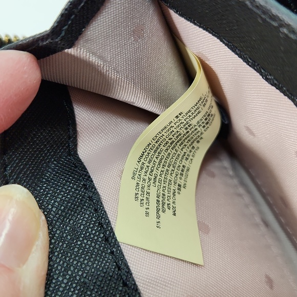 KATE SPADE Black Cameron Street Flock Roses Leather Continental LACEY Wallet - Picture 14 of 15